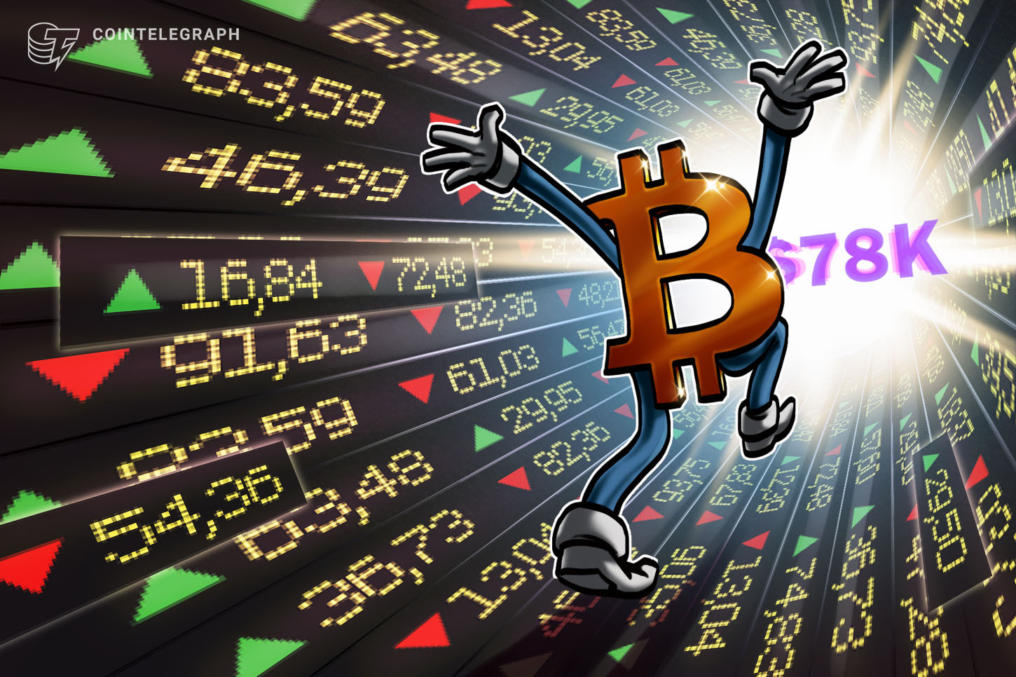 Tín hiệu Bitcoin quá mua và ngưỡng kháng cự 78.000 USD - Nguồn ảnh: cointelegraph.com