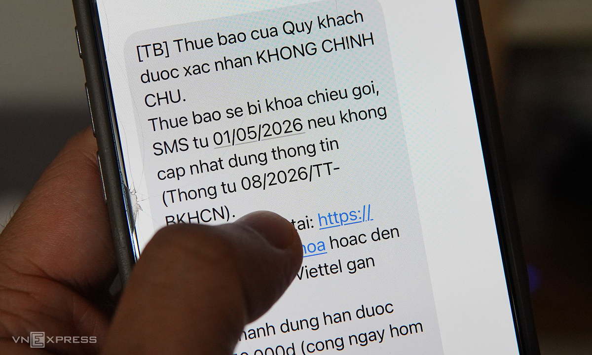 Xác thực thuê bao - Nguồn ảnh: vnexpress.net
