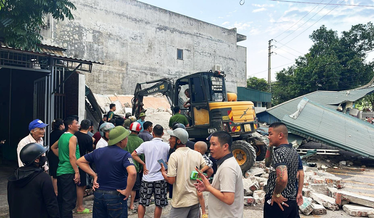 Sập nhà tại Quảng Ninh - Nguồn ảnh: vtcnews.vn