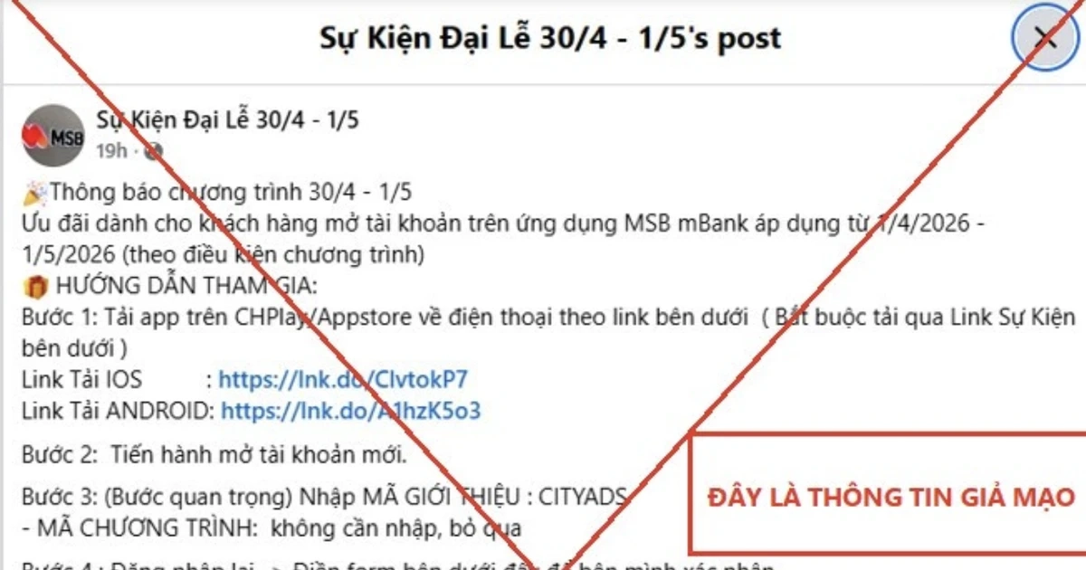 Ngân hàng cảnh báo lừa đảo kiểu mới - Nguồn ảnh: cafebiz.vn