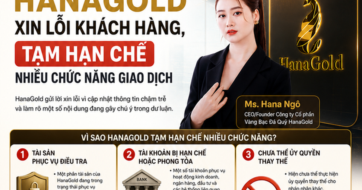 Hana Gold xin lỗi nhà đầu tư - Nguồn ảnh: cafef.vn