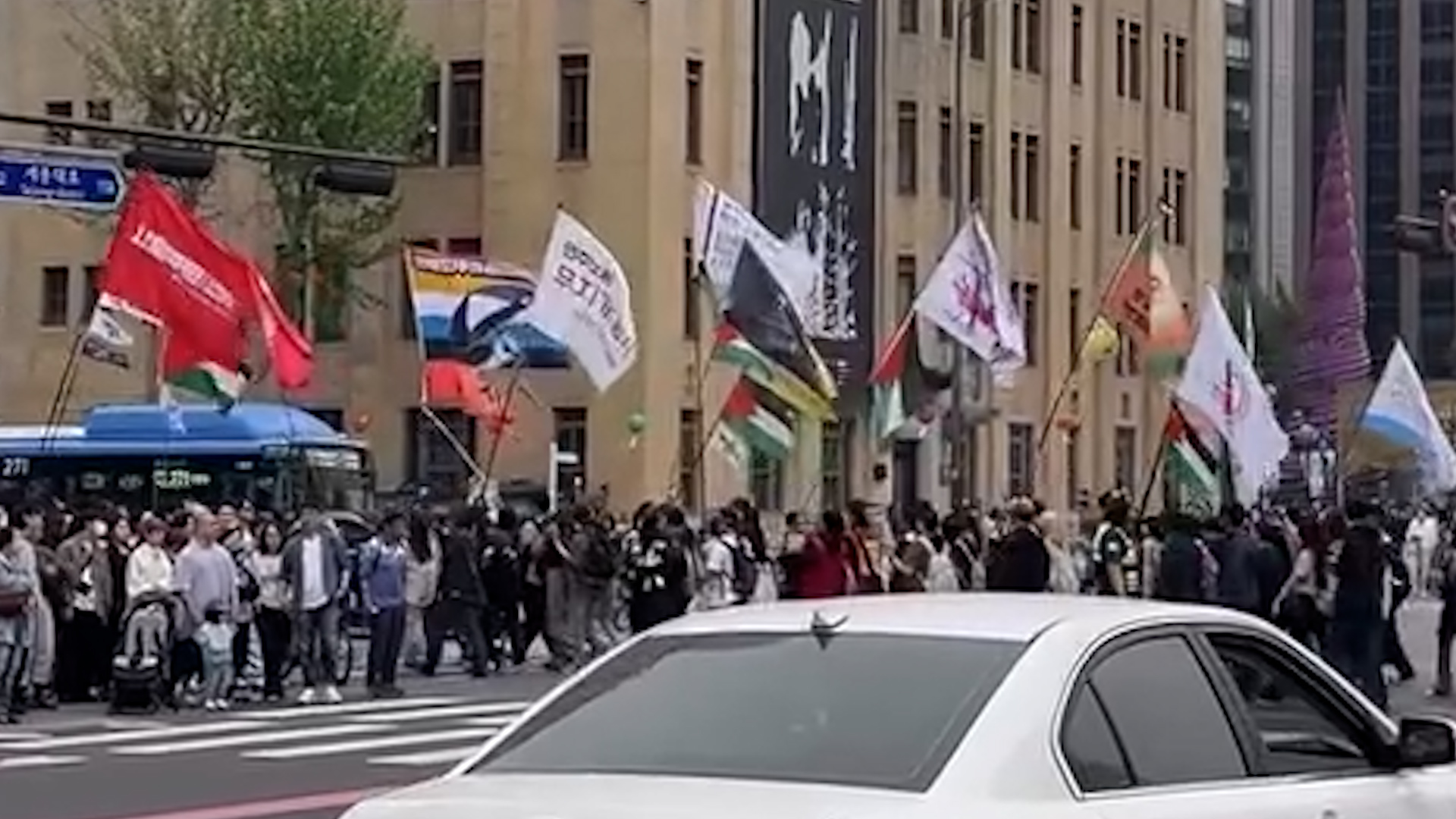 Biểu tình ủng hộ Palestine tại Hàn Quốc - Nguồn ảnh: aljazeera.com