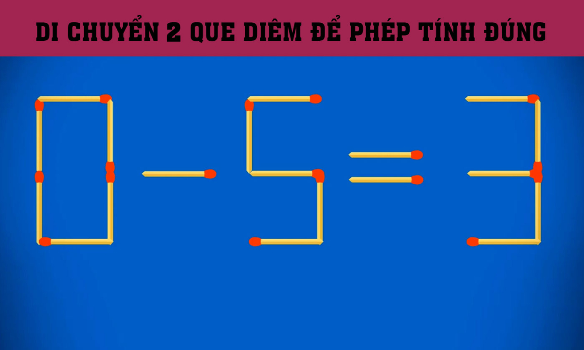 Giải đố bằng que diêm - Nguồn ảnh: vnexpress.net